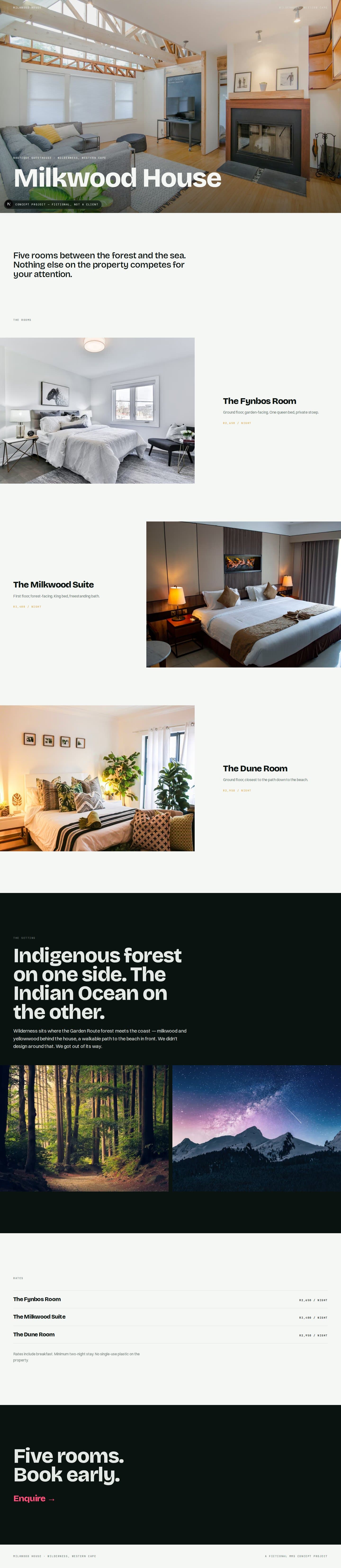 Milkwood House — desktop screenshot